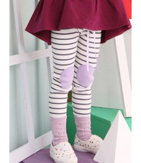 Striped Patch Splice Leggings