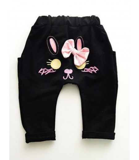 Eye Bowknot Harem Pants