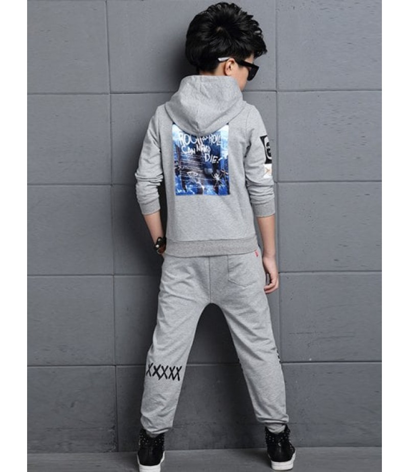 Graphic Printed Hoodie + Jogger Pants Sportive Twinset