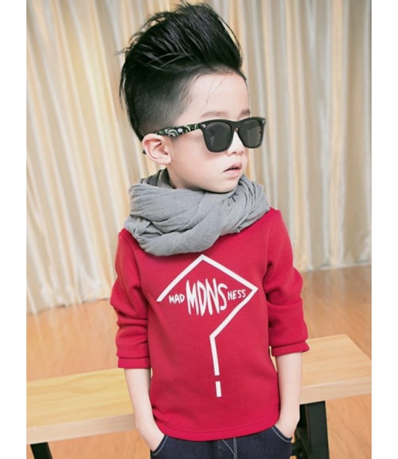 Casual Boys Letter Print Sweatshirt