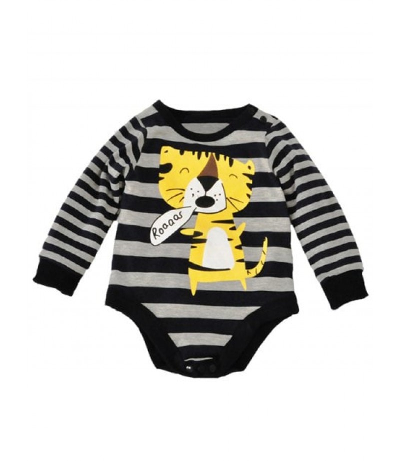 Baby Newborn Toddler Tiger Striped Long Sleeve Bodysuit Jumpsuit