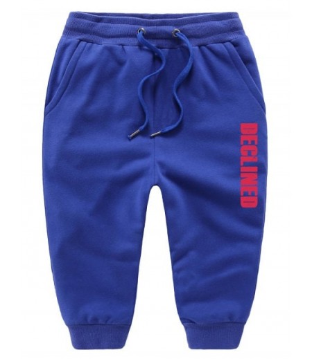 Casual Drawstring Letter Print Kids Sweatpants