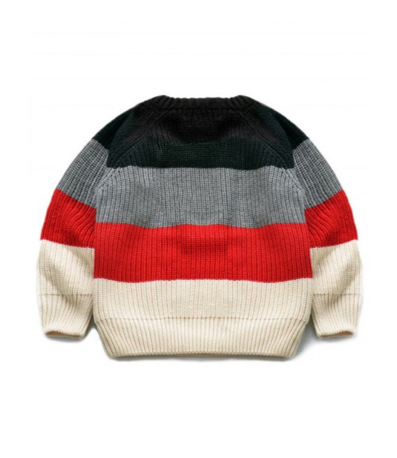 Stripe Knitted Pullover Sweater