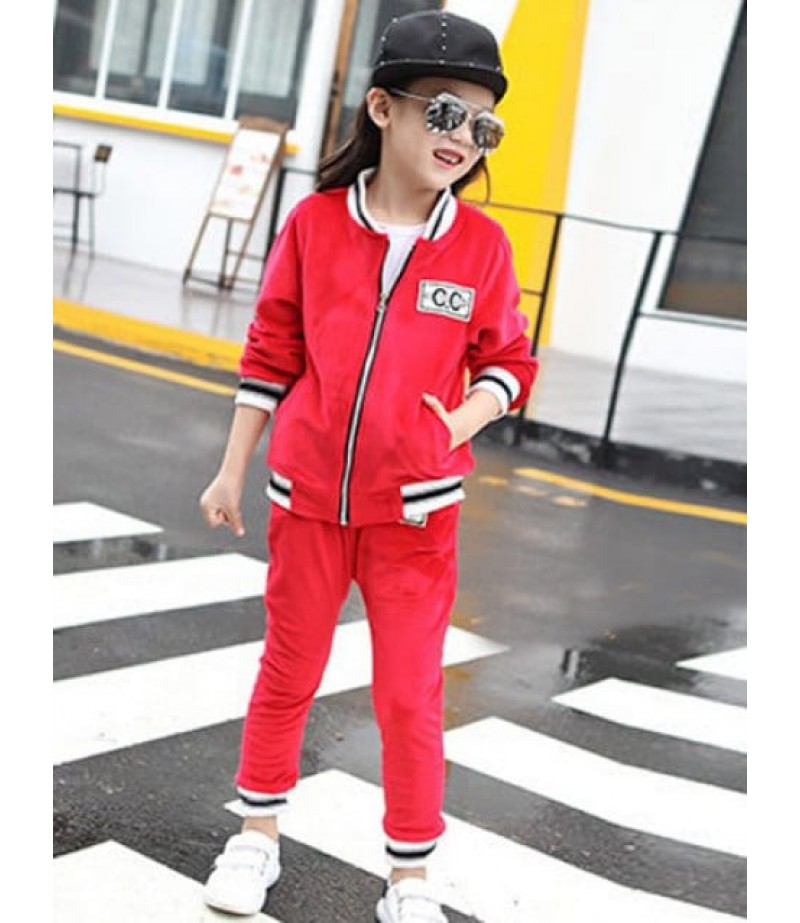 Kids Patch Spliced Two Piece Tracksuit