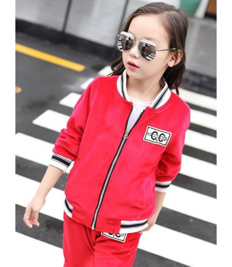 Kids Patch Spliced Two Piece Tracksuit