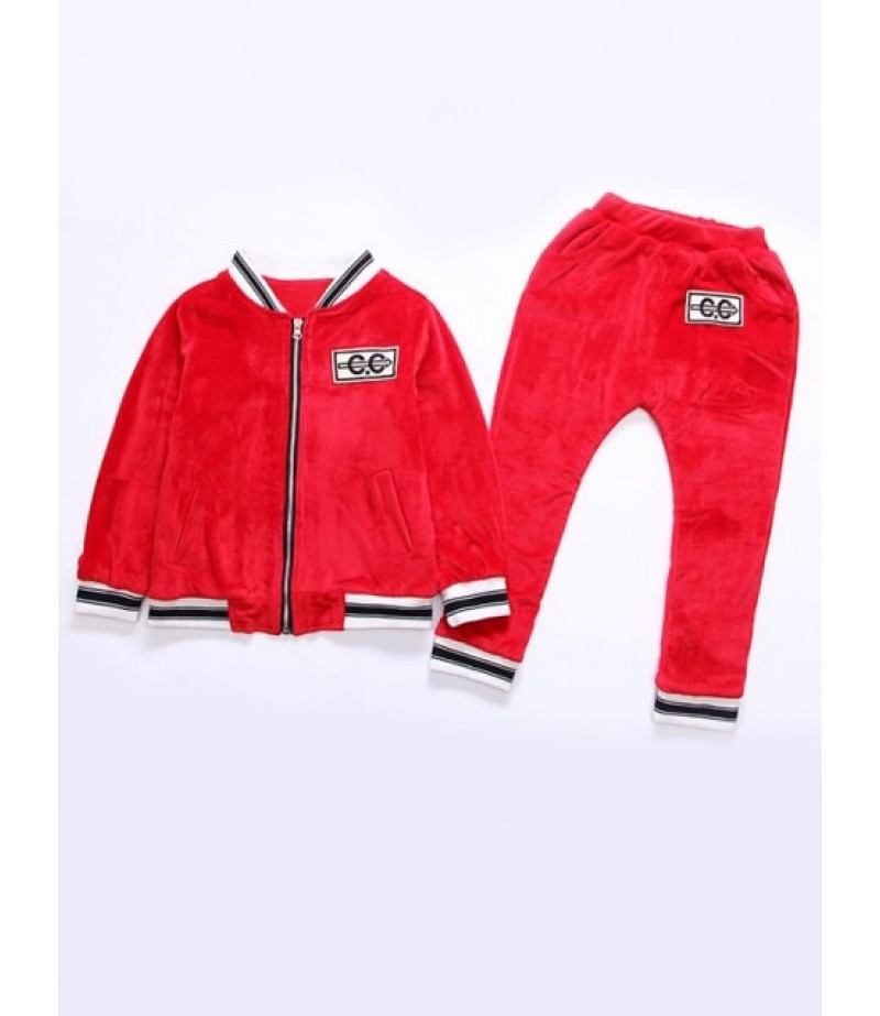 Kids Patch Spliced Two Piece Tracksuit