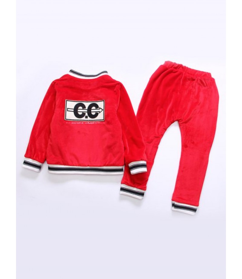 Kids Patch Spliced Two Piece Tracksuit