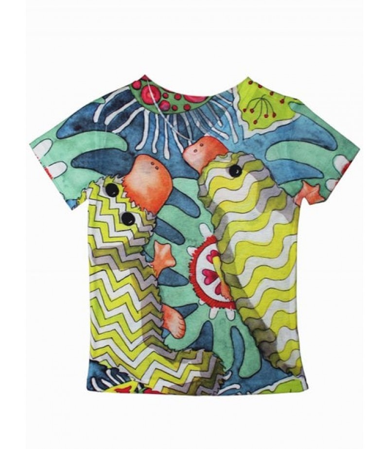 Cartoon Pattern Short Sleeve T-Shirt