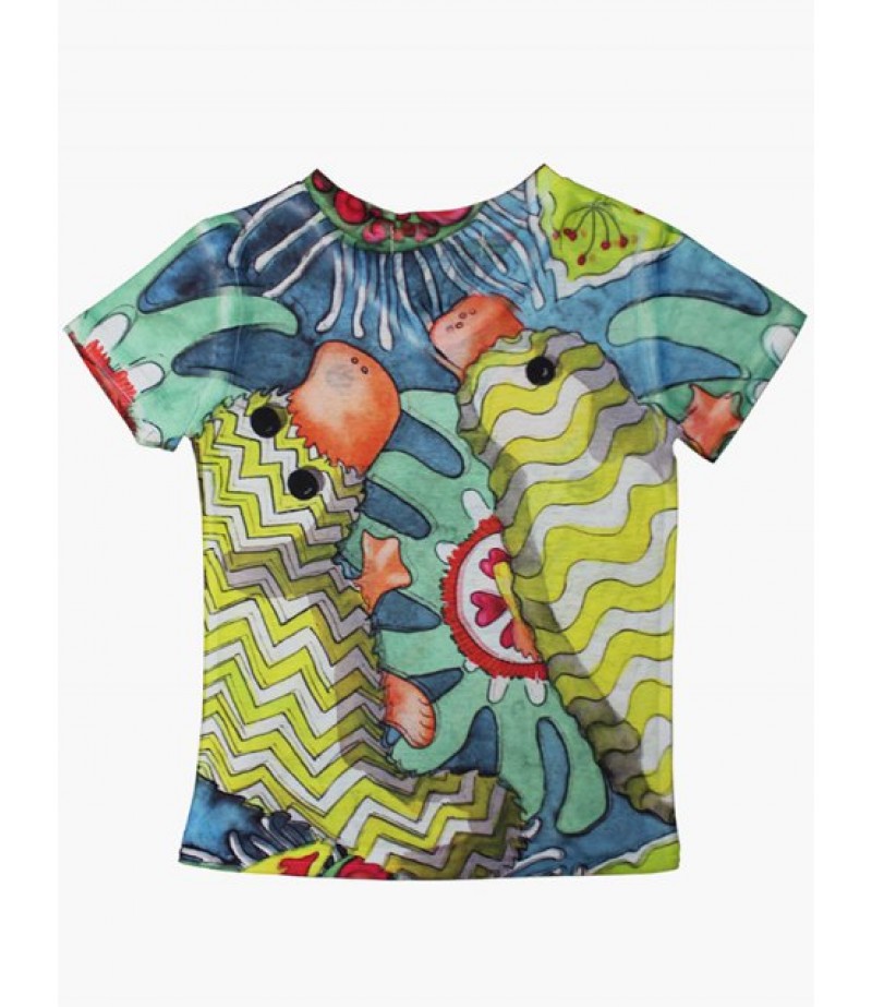 Cartoon Pattern Short Sleeve T-Shirt