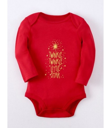 Kids Long Sleeve Letter Baby Romper