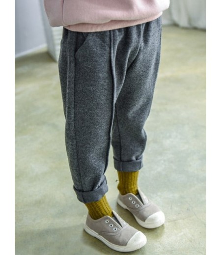 Elastic Waist Narrow Feet Sweatpants