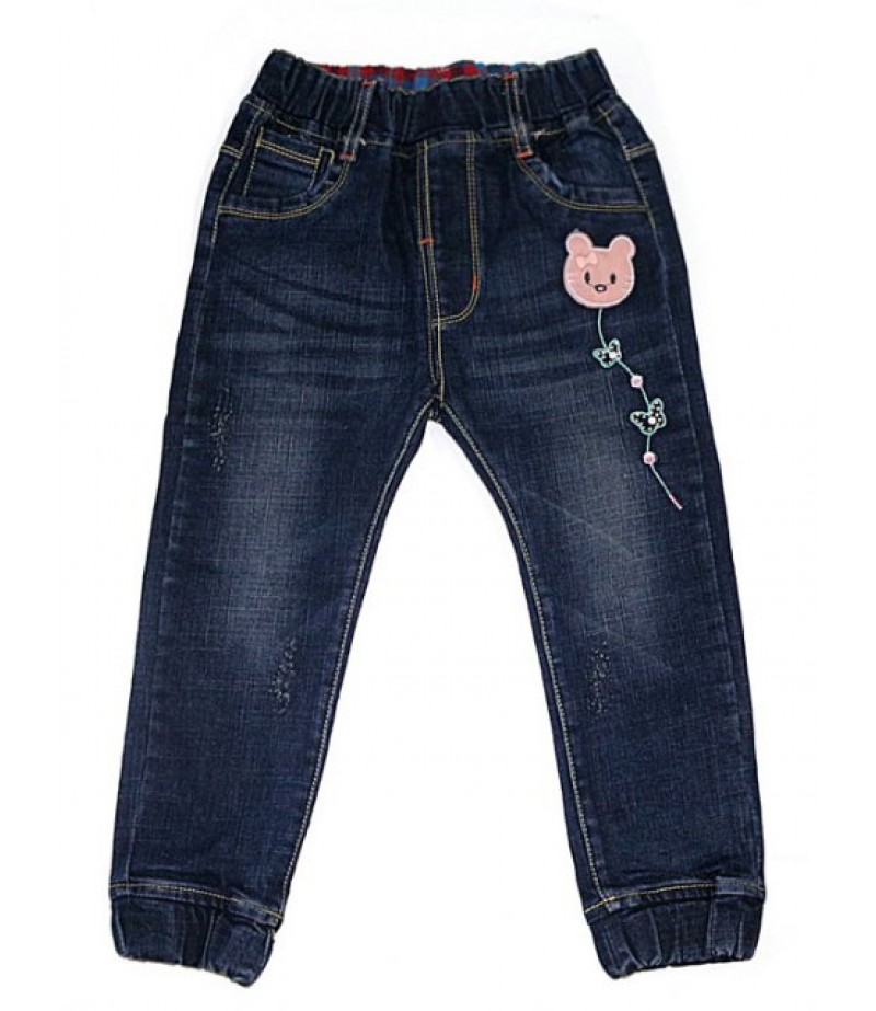 Cartoon Embroidery Jeans