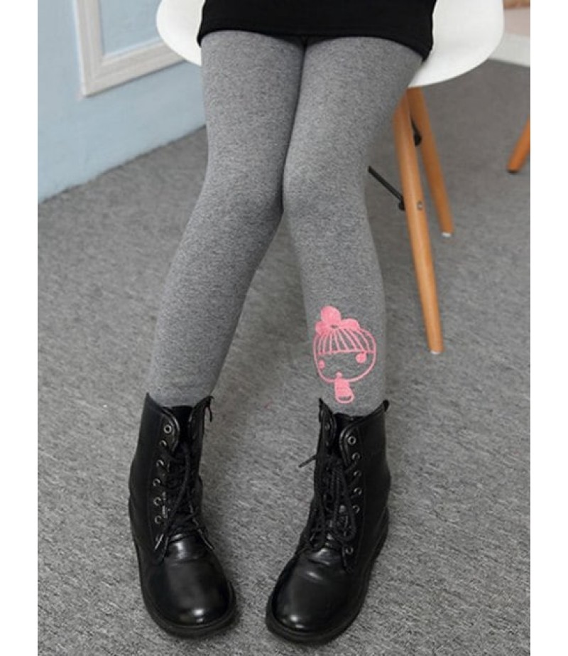 Cartoon Print Warm Leggings