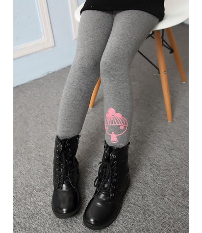 Cartoon Print Warm Leggings