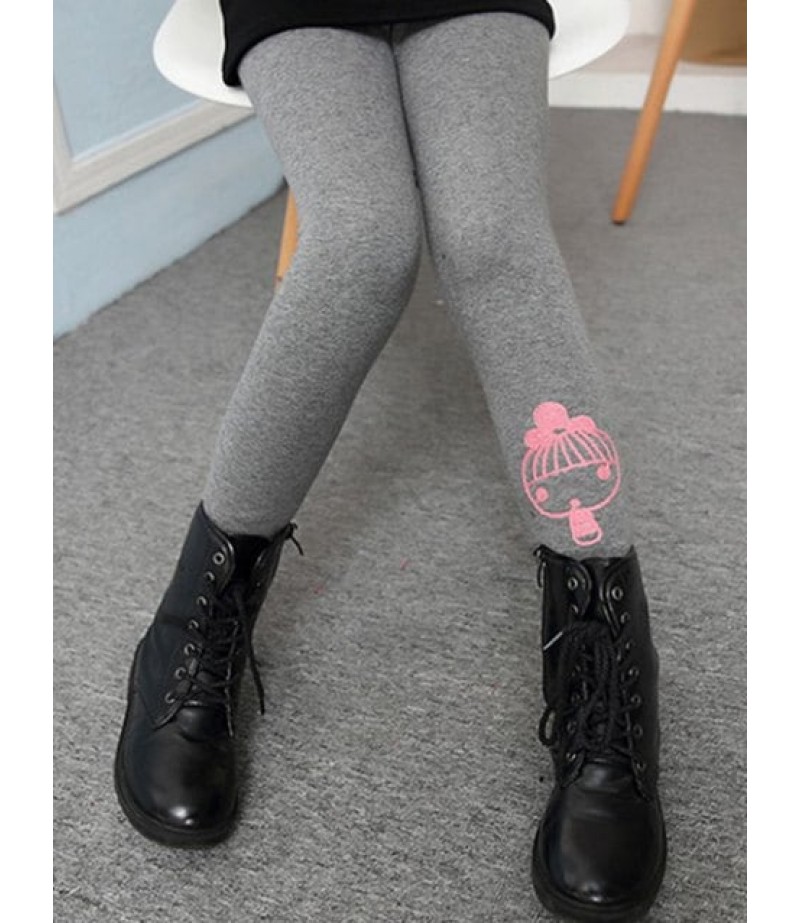 Cartoon Print Warm Leggings