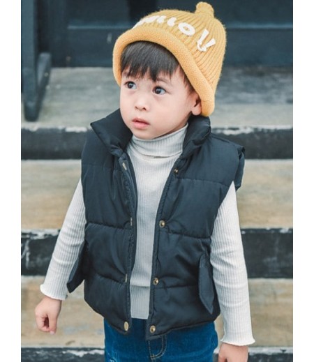 Kid Buttoned Puffer Vest