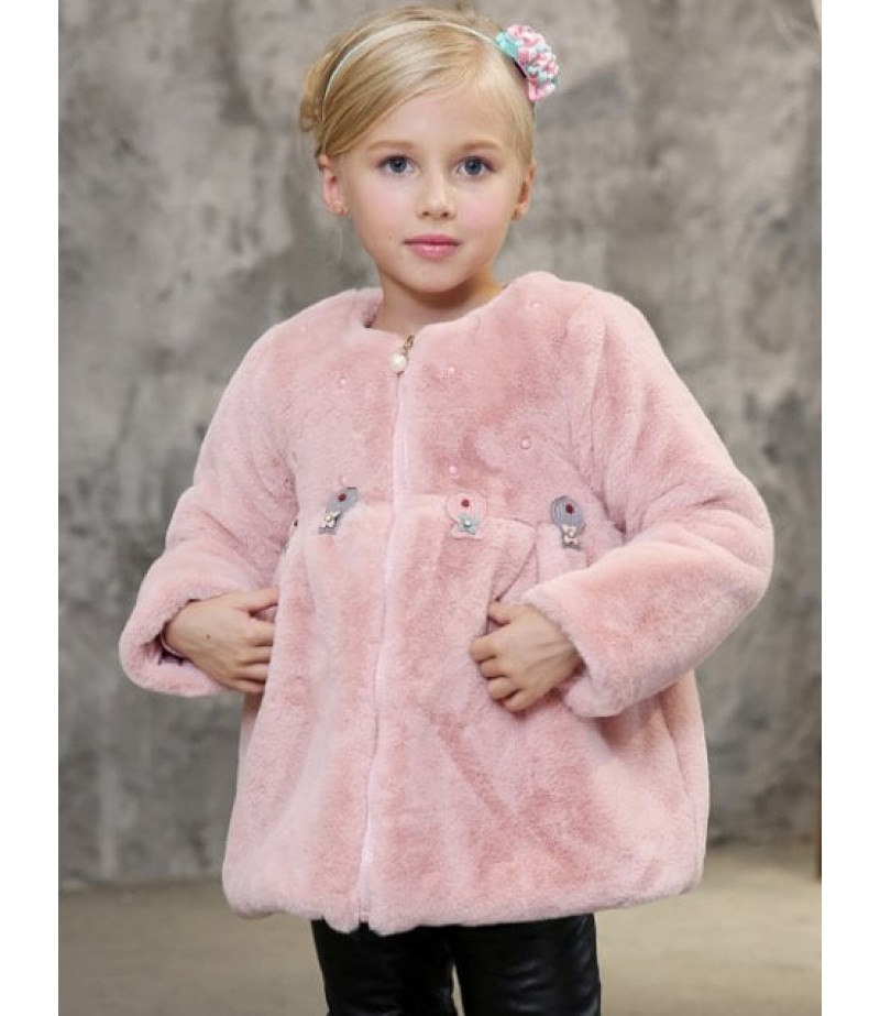 Kids Trick Faux Fur Coat