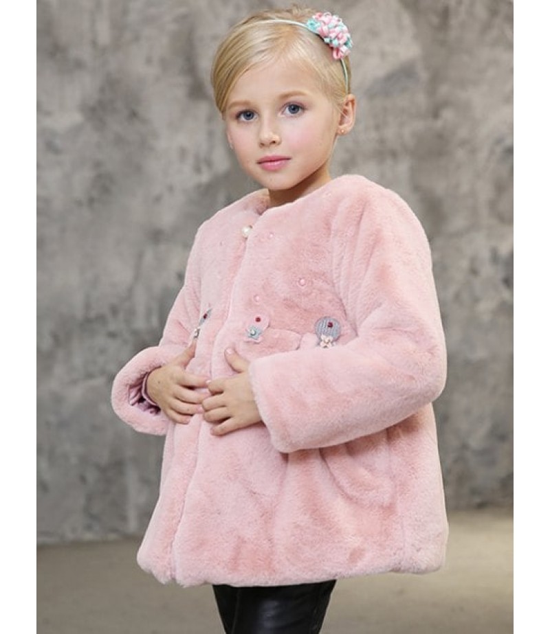 Kids Trick Faux Fur Coat