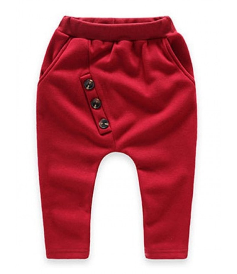 Buttoned Kids Fleece Sweatpants