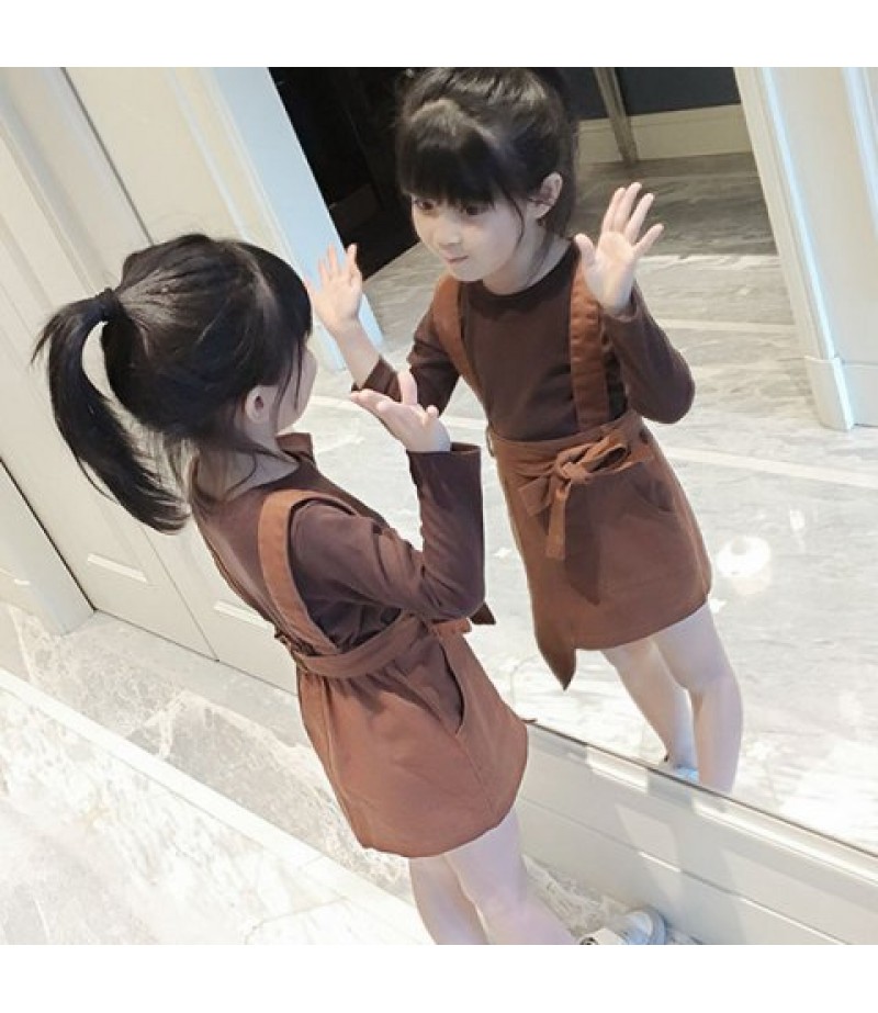 Y337 Long Sleeve Irregular Skirt Children's Two-Piece