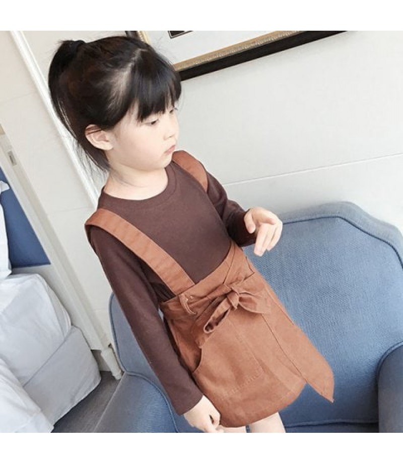 Y337 Long Sleeve Irregular Skirt Children's Two-Piece