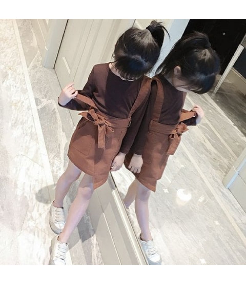 Y337 Long Sleeve Irregular Skirt Children's Two-Piece