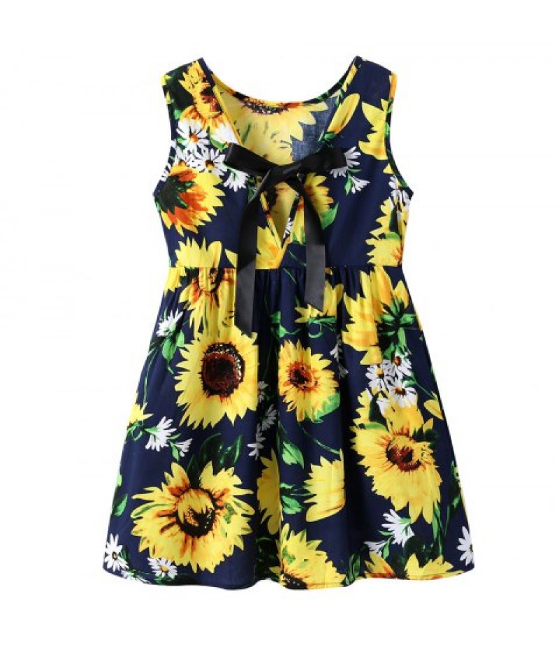 YY008 Sleeveless Print Dress