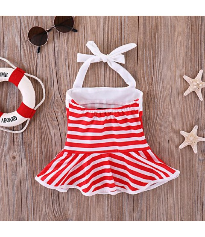 YBB - S1 Fashionable Striped Bow Swimsuit