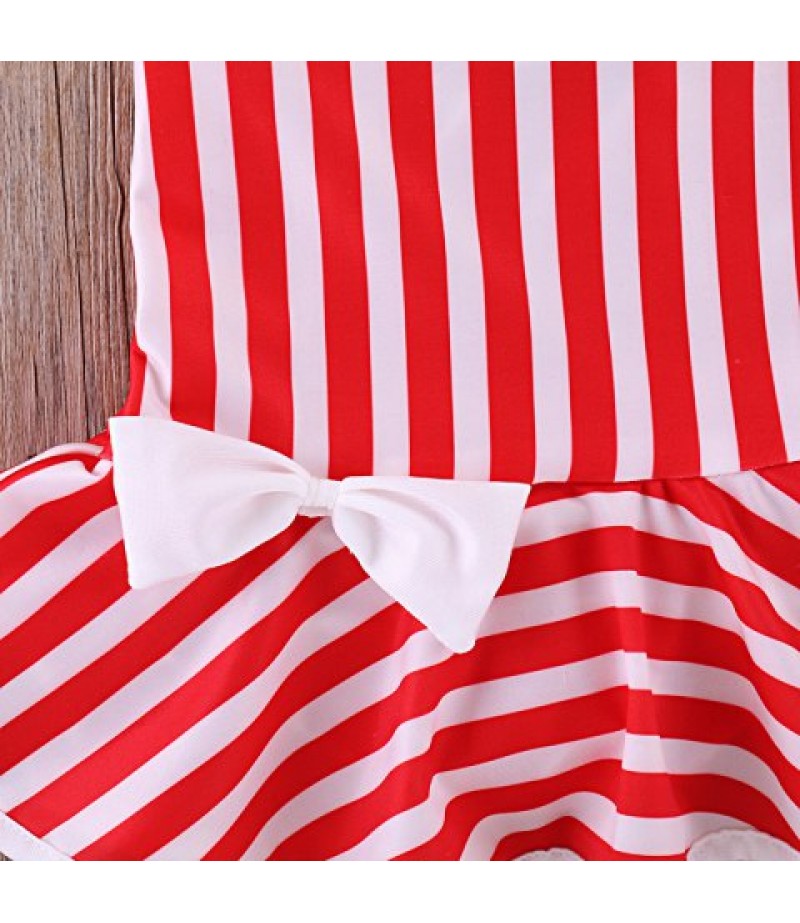 YBB - S1 Fashionable Striped Bow Swimsuit