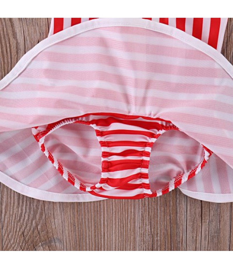 YBB - S1 Fashionable Striped Bow Swimsuit