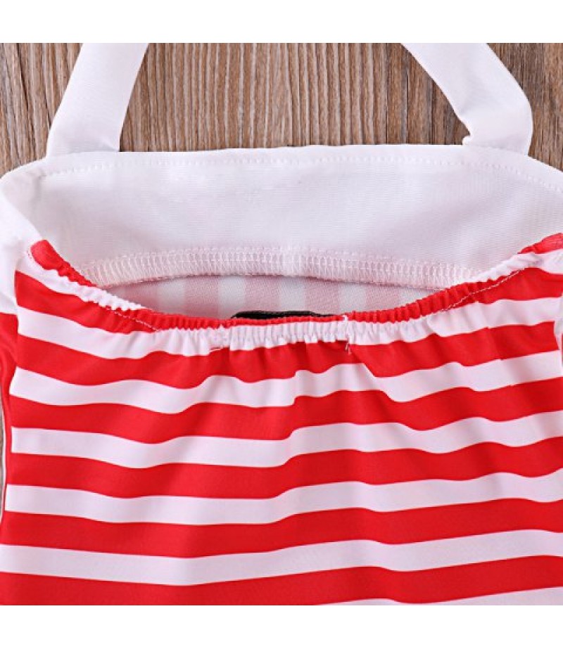 YBB - S1 Fashionable Striped Bow Swimsuit