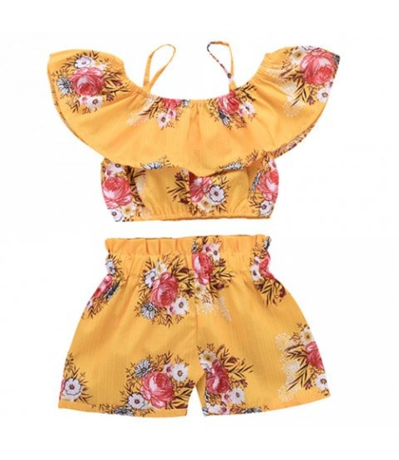 TDE1717 Girl Sweet Cotton Ruffled Set