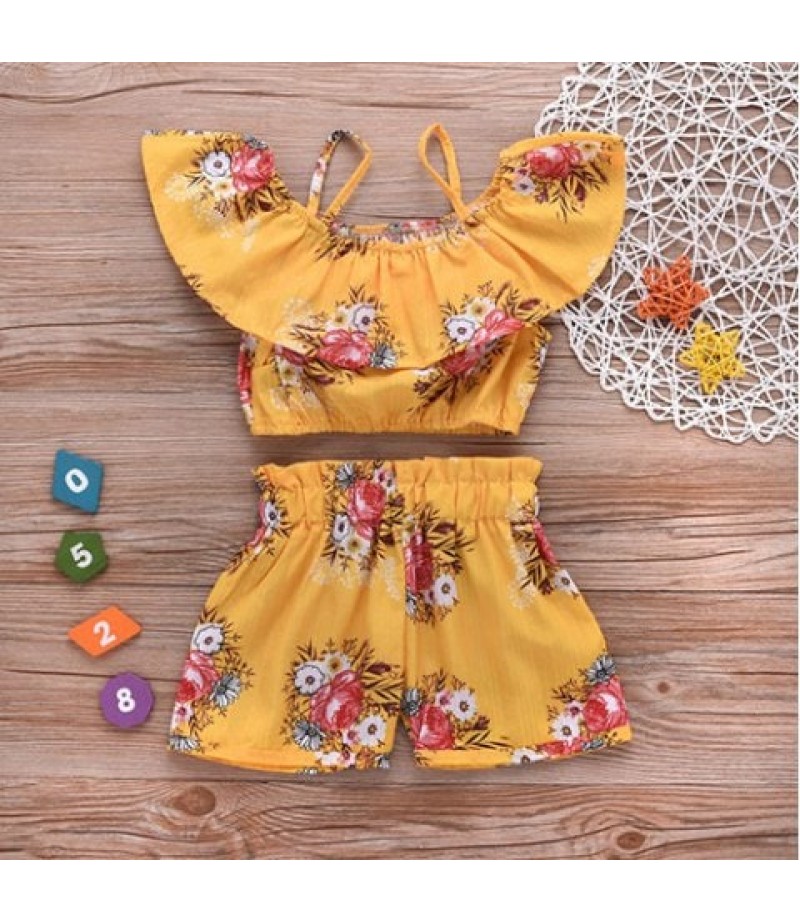 TDE1717 Girl Sweet Cotton Ruffled Set