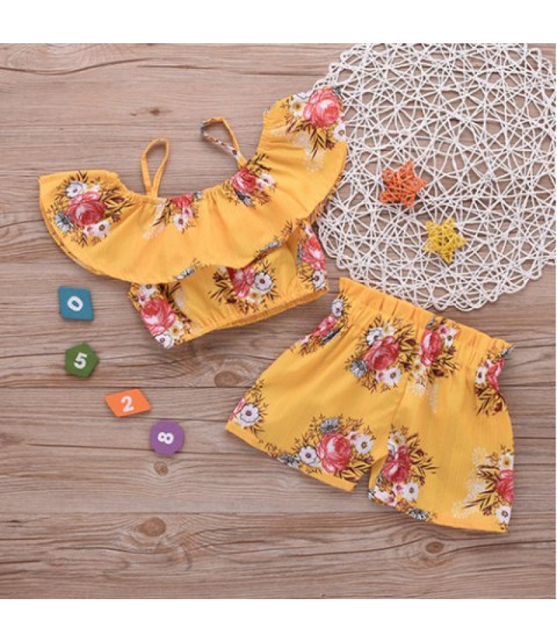 TDE1717 Girl Sweet Cotton Ruffled Set