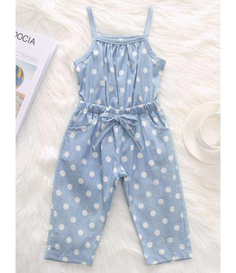 Polka Dot Sleeveless Cami Jumpsuit