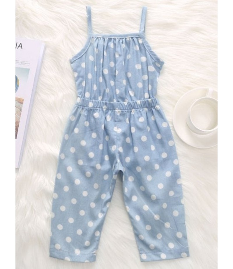 Polka Dot Sleeveless Cami Jumpsuit