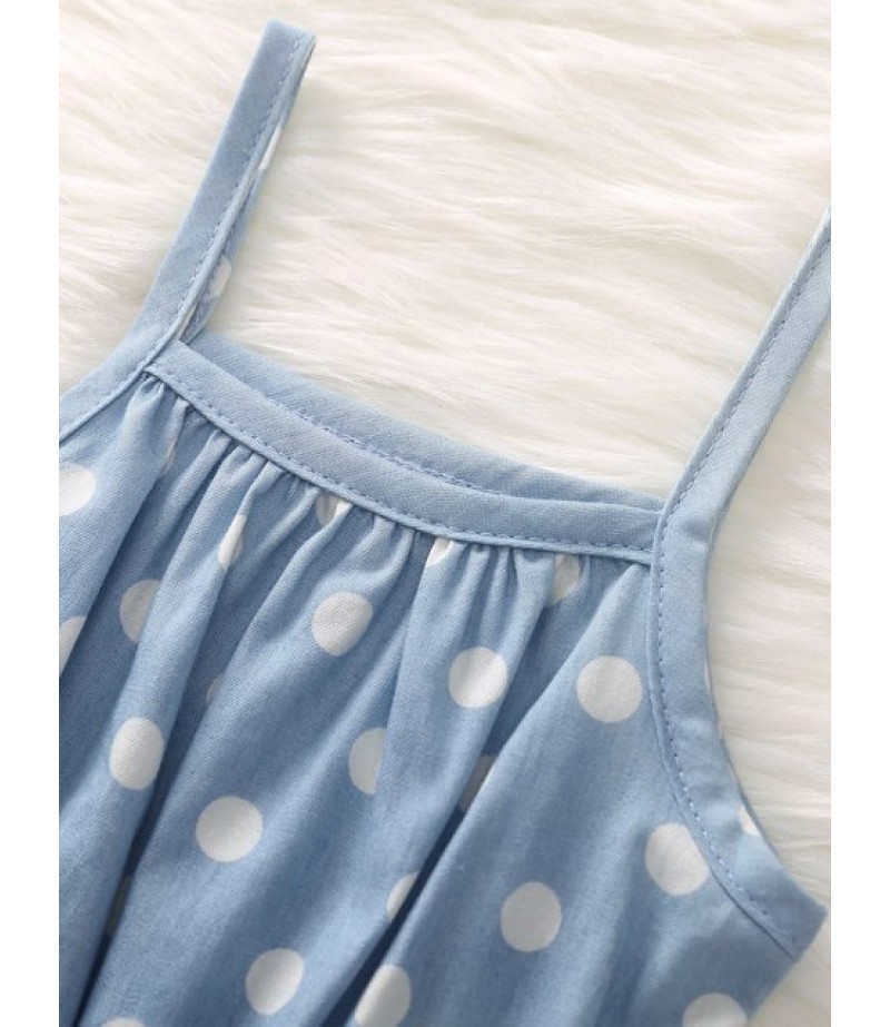 Polka Dot Sleeveless Cami Jumpsuit